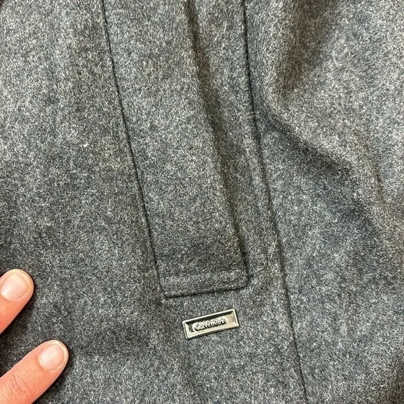 Calvin Klein gray men wool pea coat size XXL